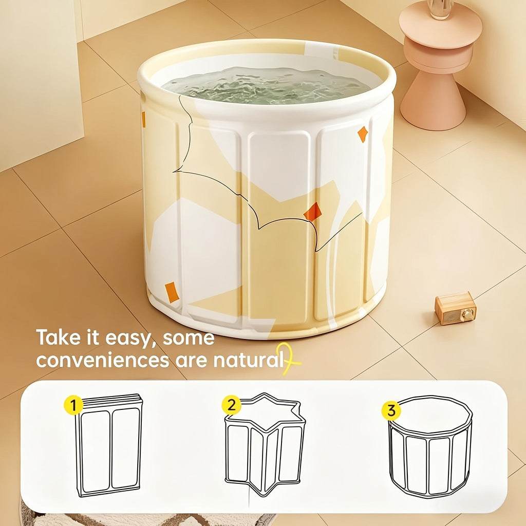 Thermal Insulated Bathtub Foldable Non-Inflatable for Adults – Hot & Cold Dual Use, Ice Bath Muscle Relief & Warm Soak — imag