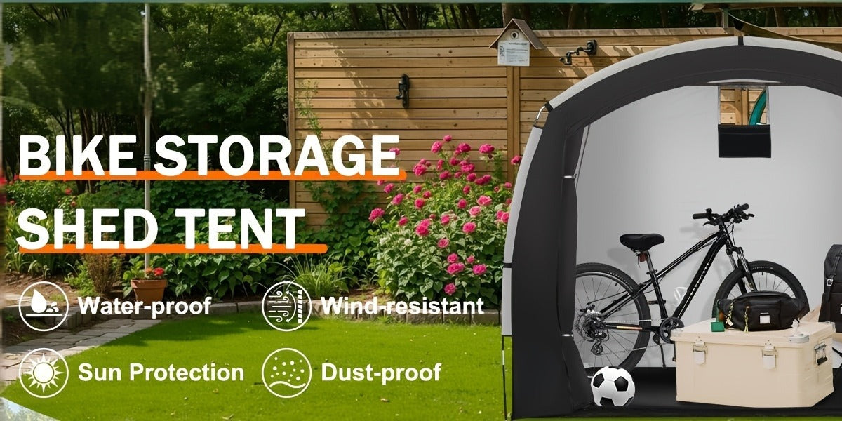 Outdoor Storage Tent Waterproof 230D Oxford Cloth PU4000 Portable Backyard Shed — image 9