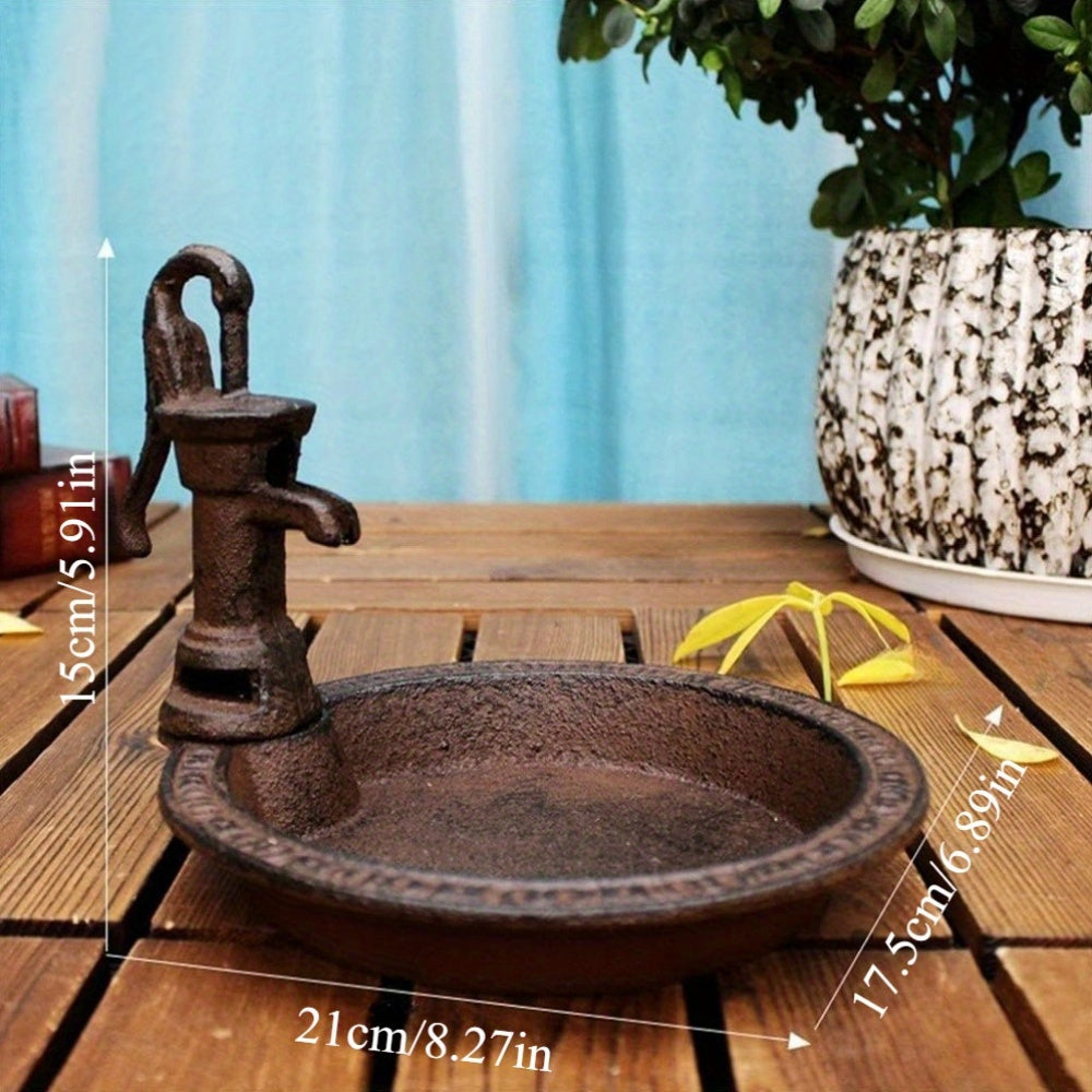 Bird Feeder Cast Iron Water Pump | Outdoor Garden Patio Wild Birds — image 6