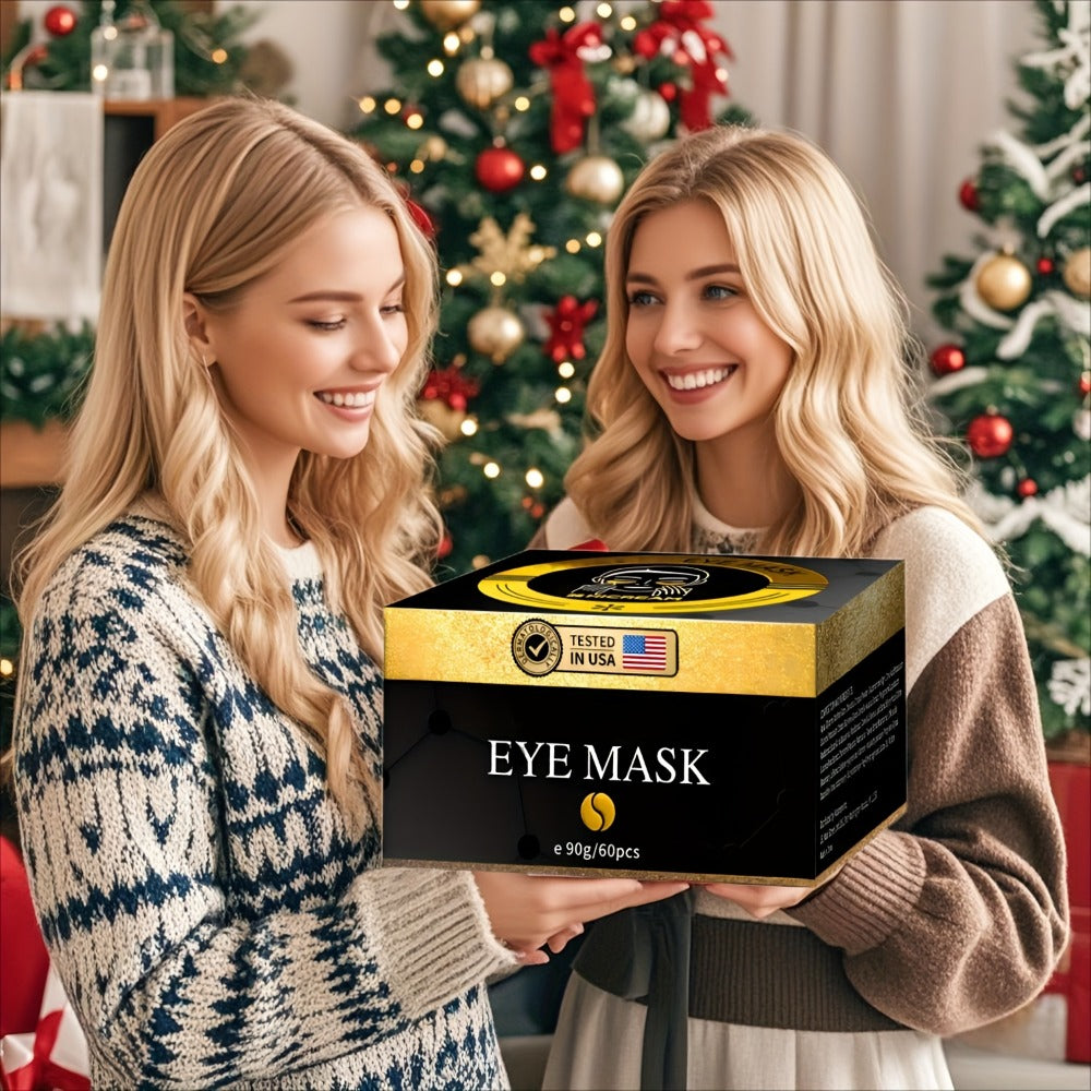 60-Piece Gold-Tone Under-Eye Patch Box with Individual Packs and Collagen and Hyaluronic Acid Wording — image 14