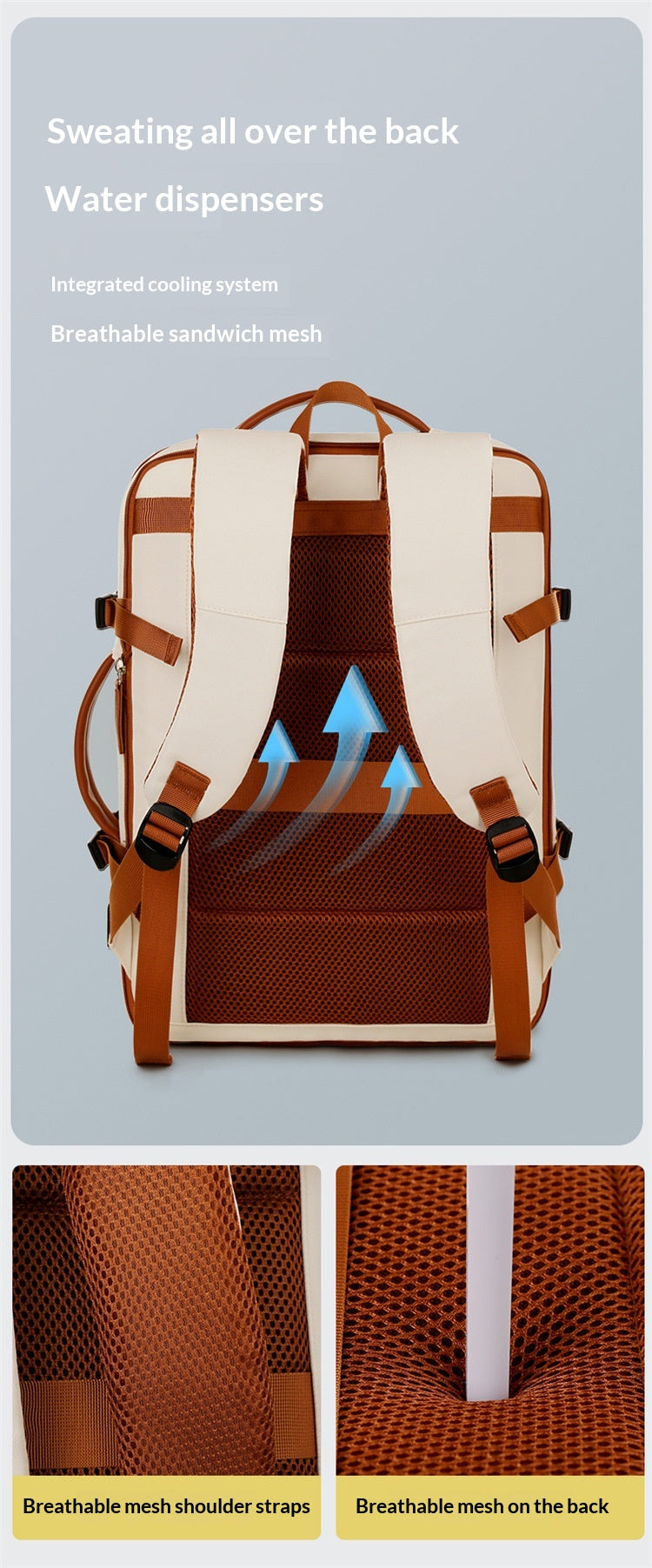 Business Travel Laptop Bag With Dual-Shoulder USB Charging Port