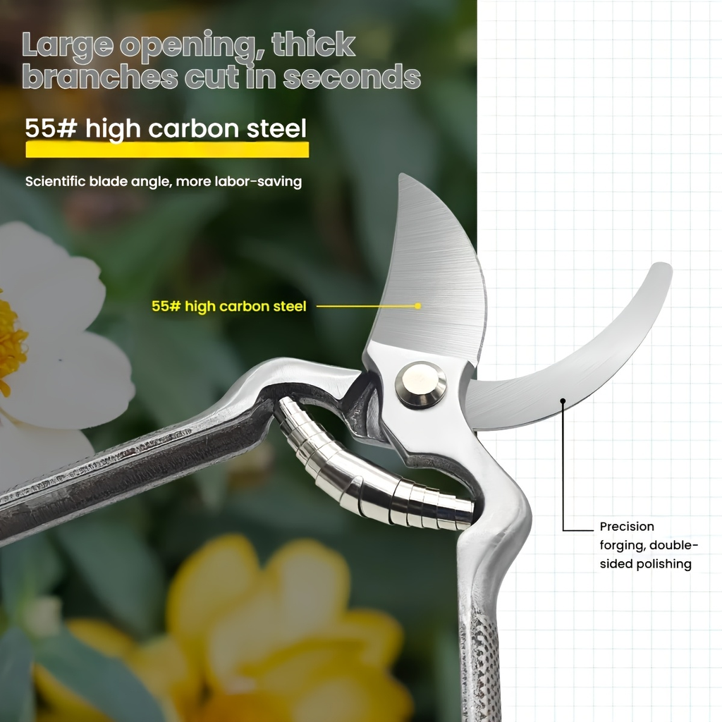 Bypass Pruning Shears with High-Carbon-Steel Label, Safety Lock and 21 x 5.5cm Pictured Size — image 3