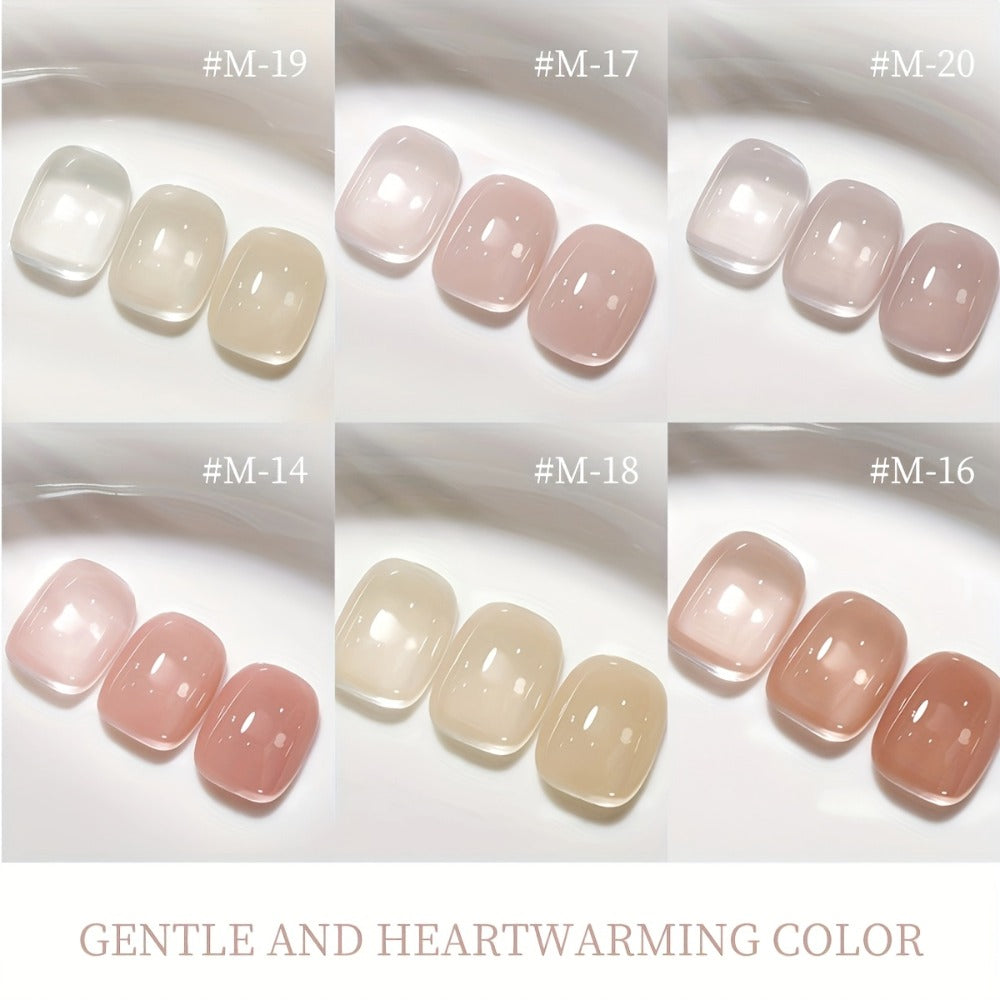Gel Nail Polish 6-Piece 15ml Jelly Set with Glass Finish in Shades M14, M16, M17, M18, M19 and M20 — image 8