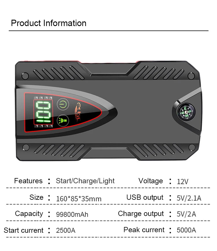 New Car Emergency Start Power Supply 12v