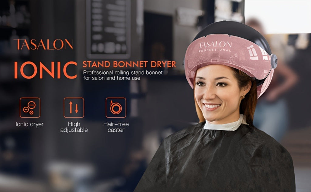Hooded Hair Dryer 1875W Ionic Standing Bonnet Dryer on Wheels, 3 Heat Settings, Height Adjustable 30-55" — image 17