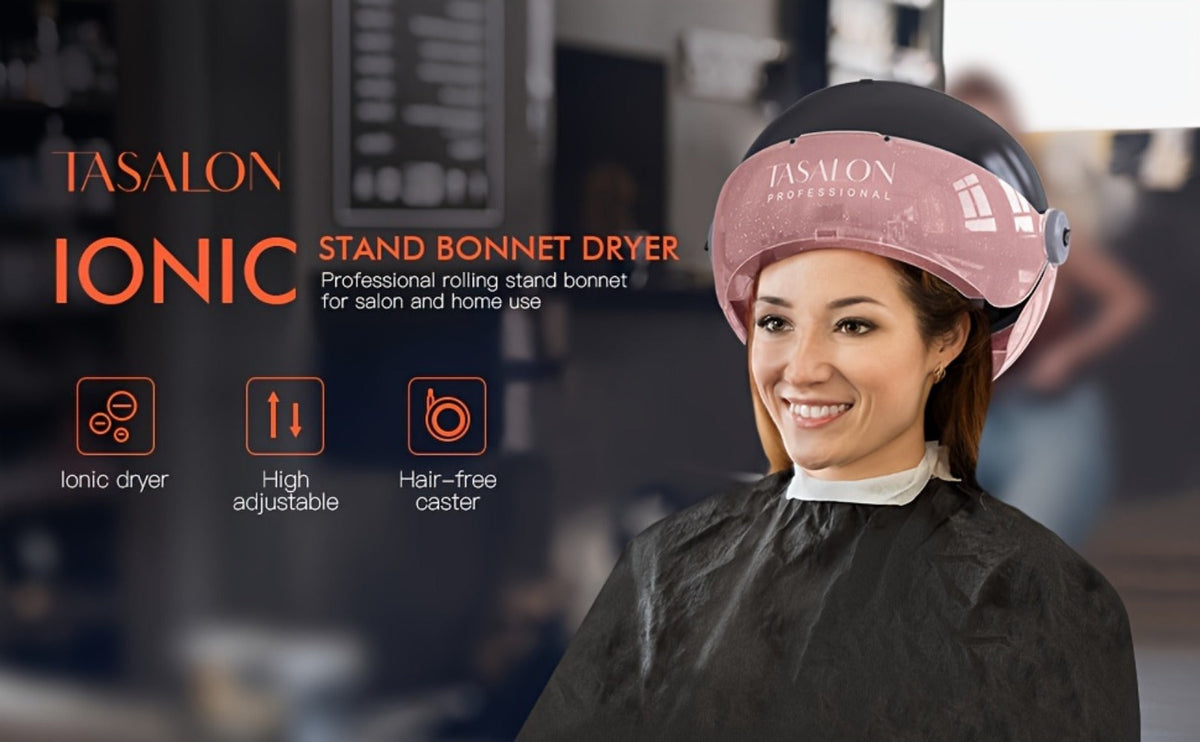 Hooded Hair Dryer 1875W Ionic Standing Bonnet Dryer on Wheels, 3 Heat Settings, Height Adjustable 30-55" — image 17