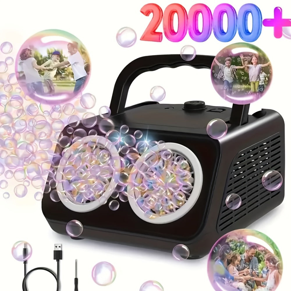 Dual-Wheel Electric Bubble Machine with Black, White, Black Classic or White Classic Color Options — image 5