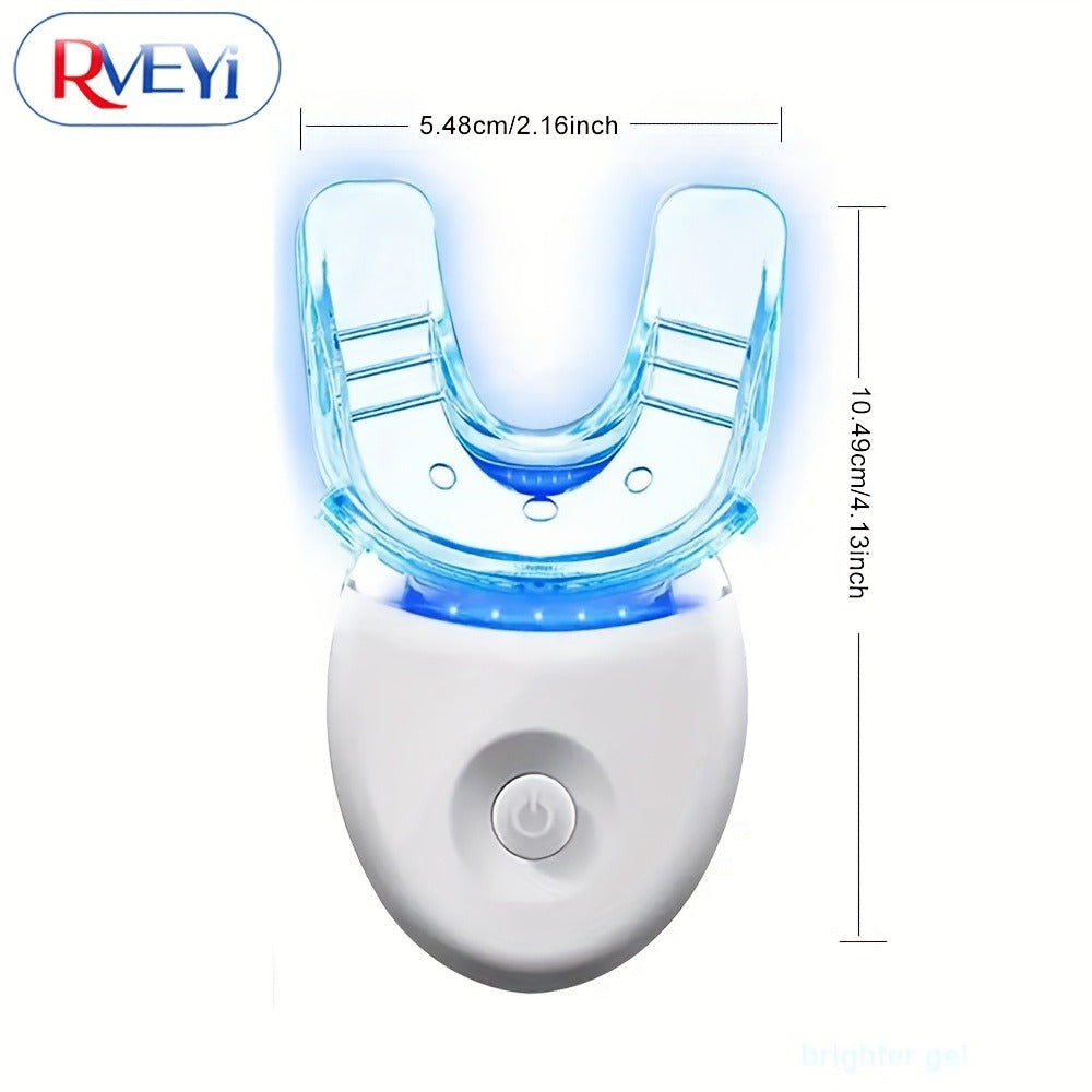 White or Blue Five-LED Teeth Whitening Kit with Five Gel Syringes and 10.8 cm Mouthpiece Device — image 6