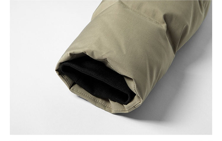 Mens Padded Cotton Coat With Fleece-Lined Detachable Hood
