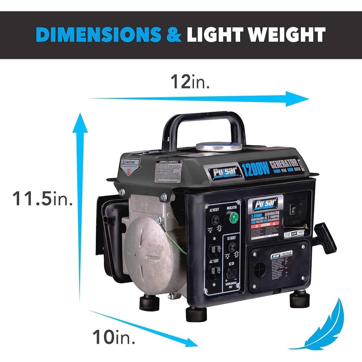 Portable Generator Gas Powered, Camping Emergency Tailgating Outdoor for Garden, Patio and Yard Use — image 13