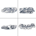 Temporary Tattoos, 4-Sheet English Word and Letter Set with Black Script Designs for Arm and Body Placement — image 7