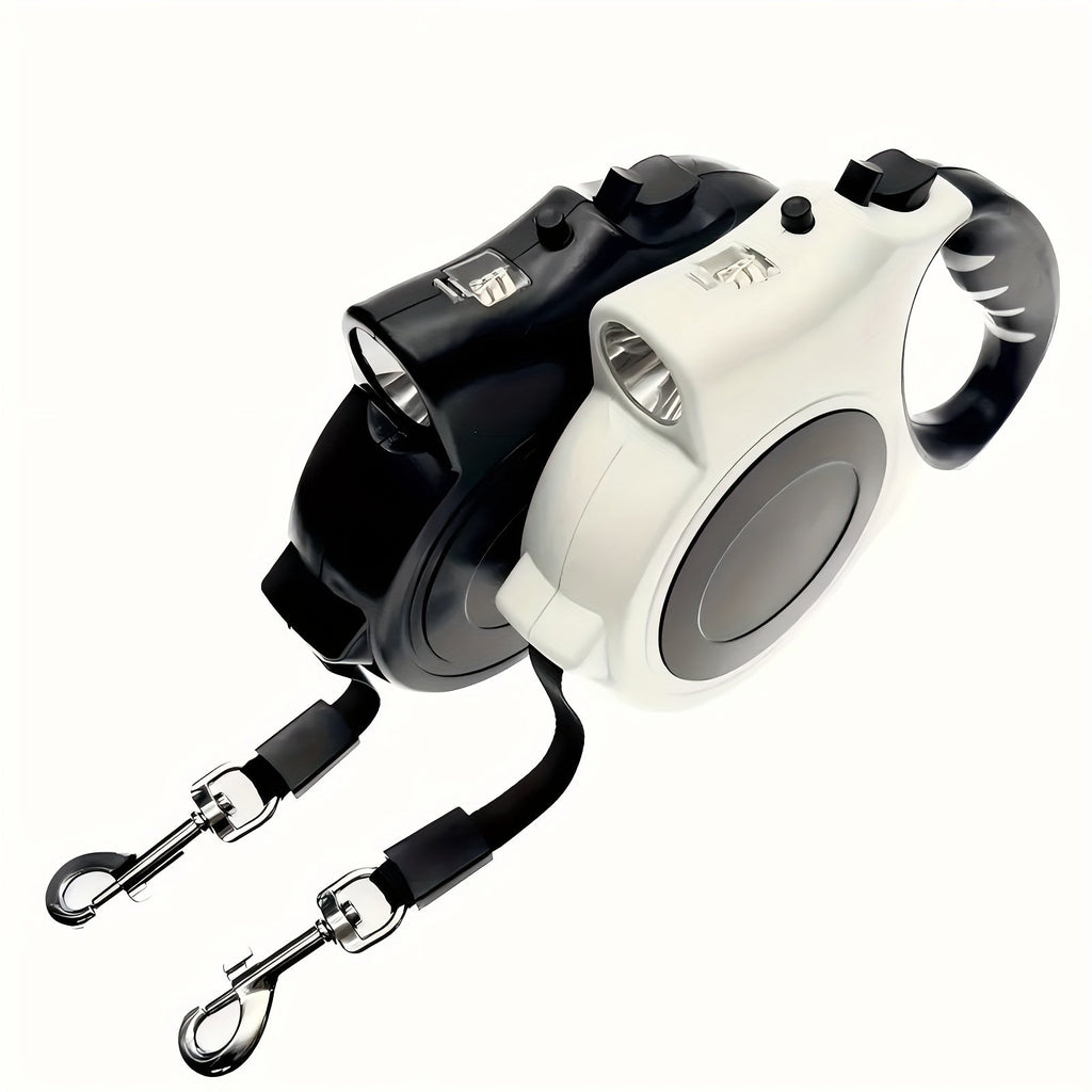 Retractable Dog Leash with 16-Foot Tape and Five Red, Black or Pink Light and No-Light Configurations — image 1