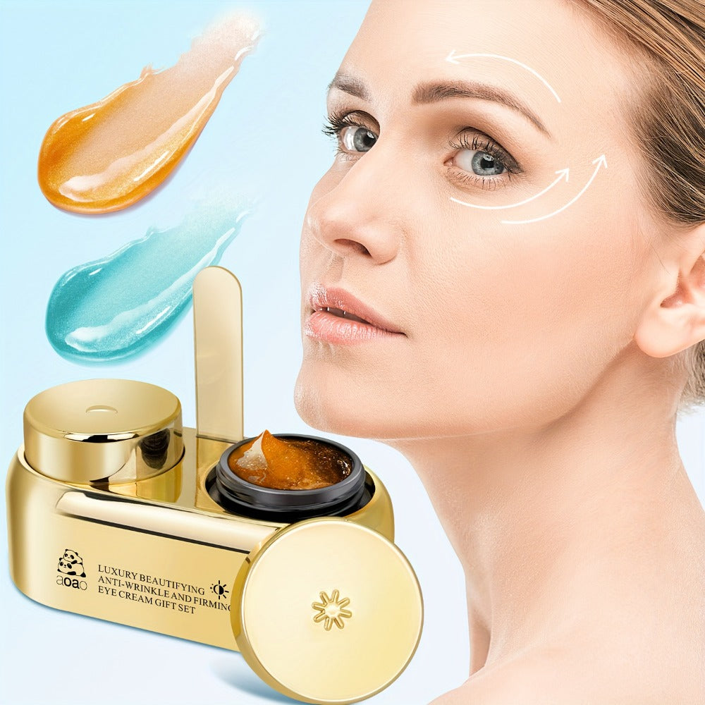aoao Day and Night Eye Cream Two-Piece Set with Separate 18g Gold-Tone Cosmetic Jar Containers — image 1