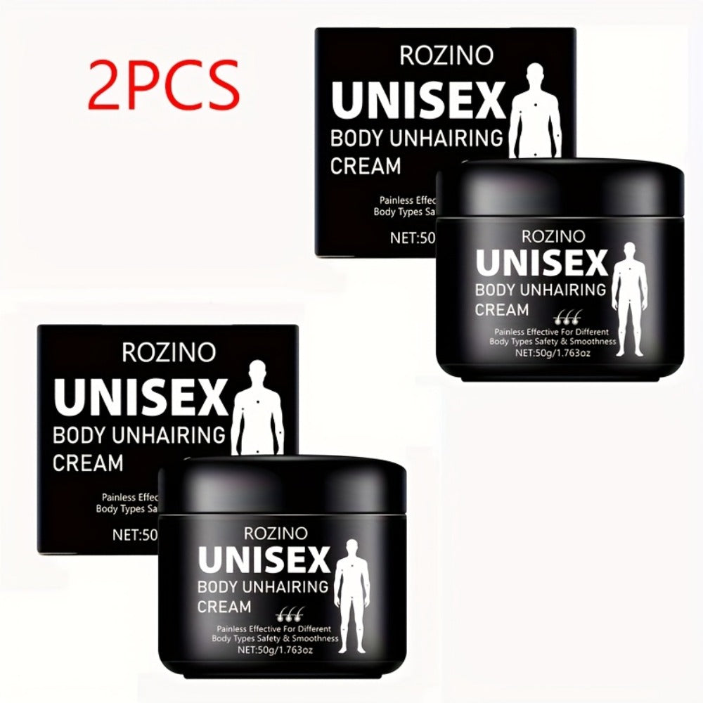 Hair Removal Cream ROZINO 50g Black Jar with Single or Two-Pack Options for External Body Grooming — image 4