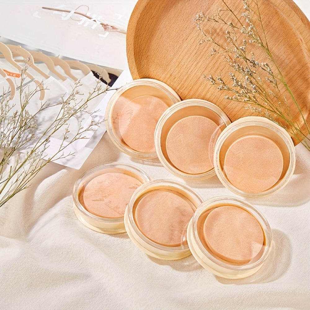 Oil Control Setting Powder Kit with Concealer Puff & Brush – Wet & Dry Dual Formula, Water-Resistant Long-Lasting Matte Finis