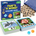 Spelling Flash Card Game for Kids Ages 4-8 – 224 Phonics Sight Word Flashcards, 208 Wood Letter Tiles & Dice — image 13