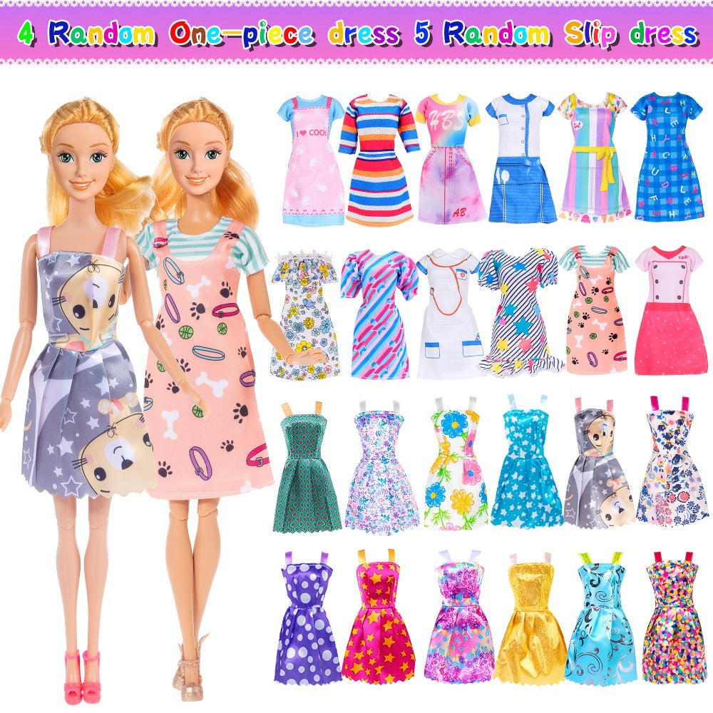 50-Piece Doll Clothes and Accessories Set for 11.5-Inch Fashion Dolls with Mixed Outfits, Shoes and Small Pieces — image 5
