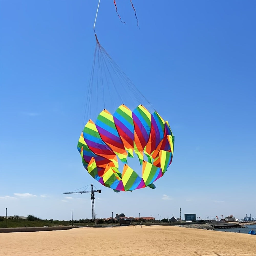 Rotating Lotus Tail Kite 3D Flower Basket Iridescent Kite for Kids Adults with the Listed Color, Size or Set Options for Ever