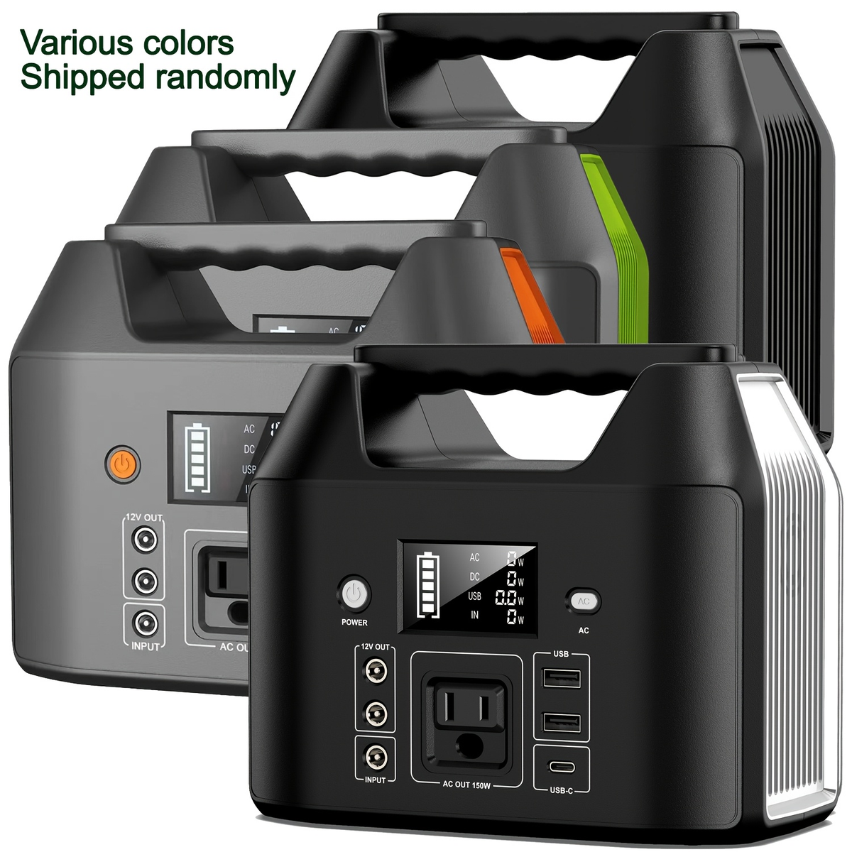 Portable Power Station 576Wh 650W or Compact 150W Configuration with Six Outputs and LED Light — image 11