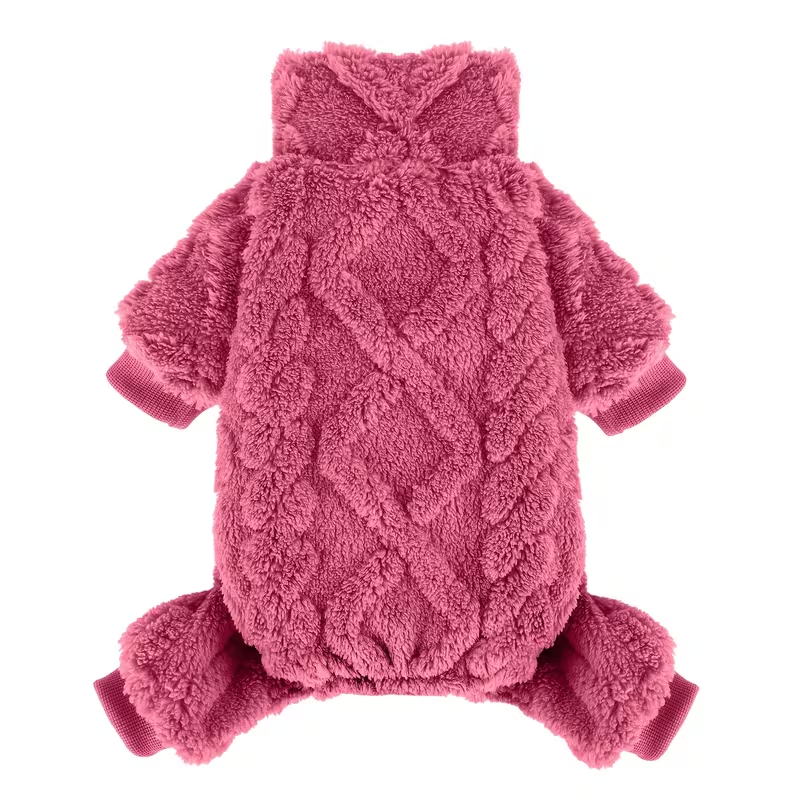 Fleece Dog Turtleneck Jumpsuit with Six Colors, Four-Leg Cut and XXS–M Sizes for Small Pets — image 20