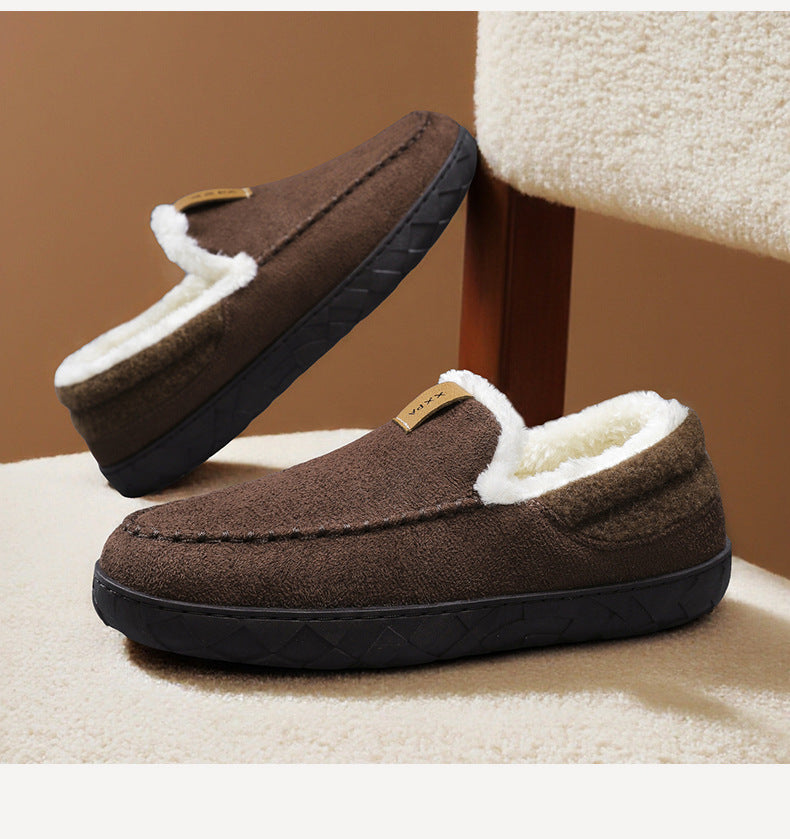 New Mens Slip-on Snow Boots With Fleece Lining For Extra Warmth In Winter