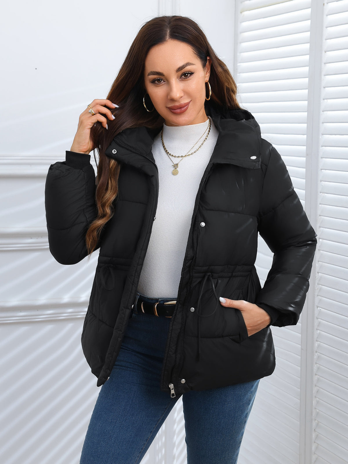 Women Puffer Coat Cotton-padded Jacket Cotton-padded