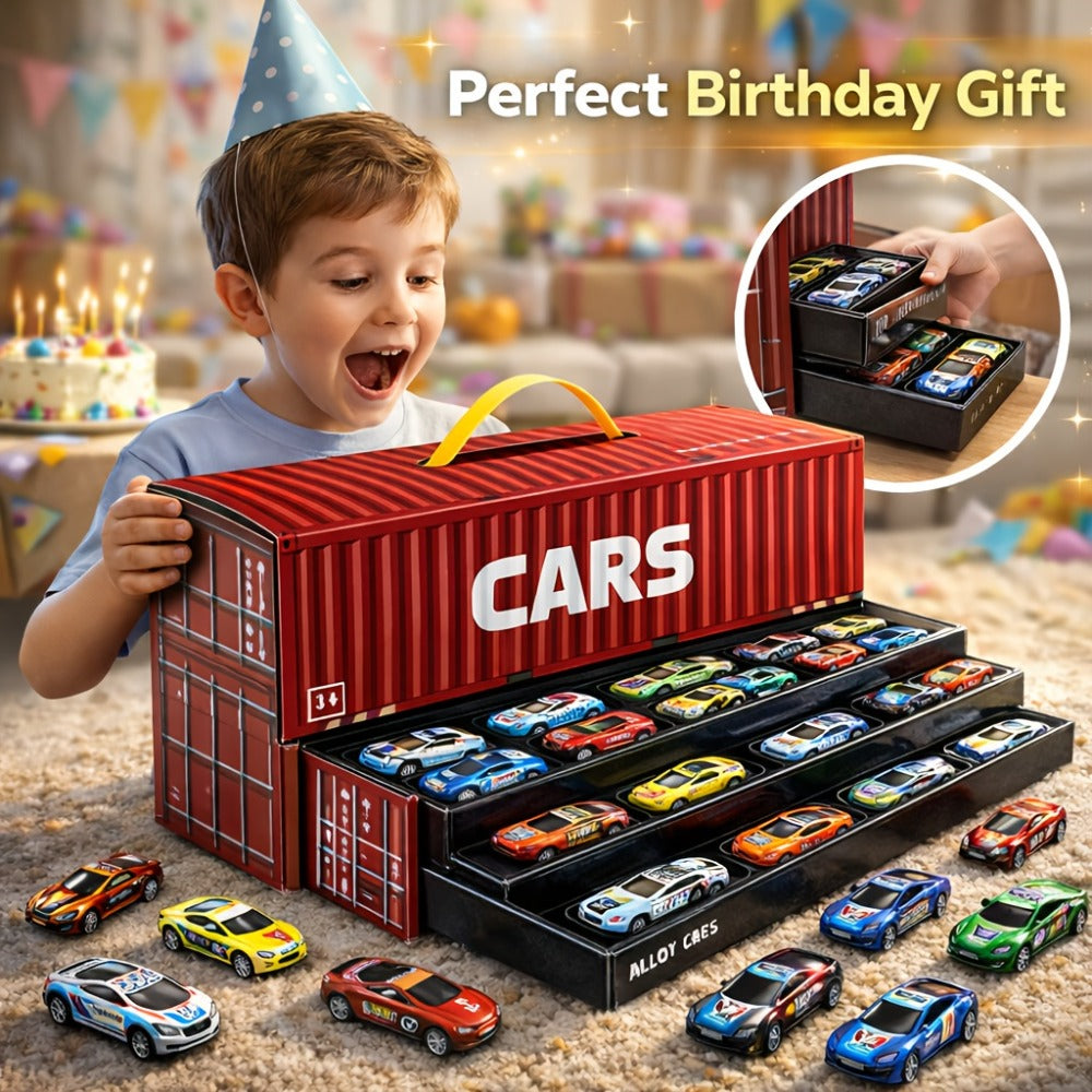 48-Piece Parking Lot Playset for Kids, 4-Level Car Garage with Friction Powered Mini Cars, Ramp & Track — image 5