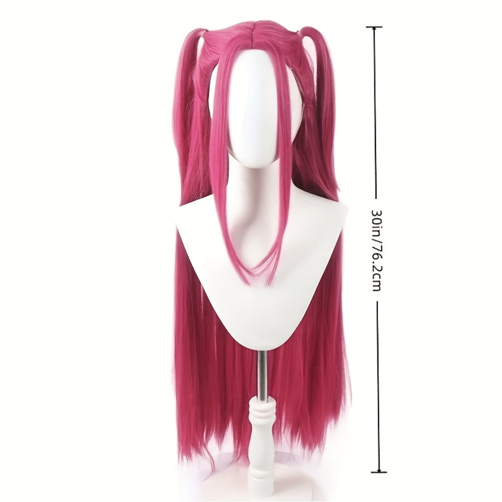 K-Pop Cosplay Wig Long Straight 30 Inch – Korean Idol Costume Hair for Halloween, Anime Convention & K-Drama Character Dress 