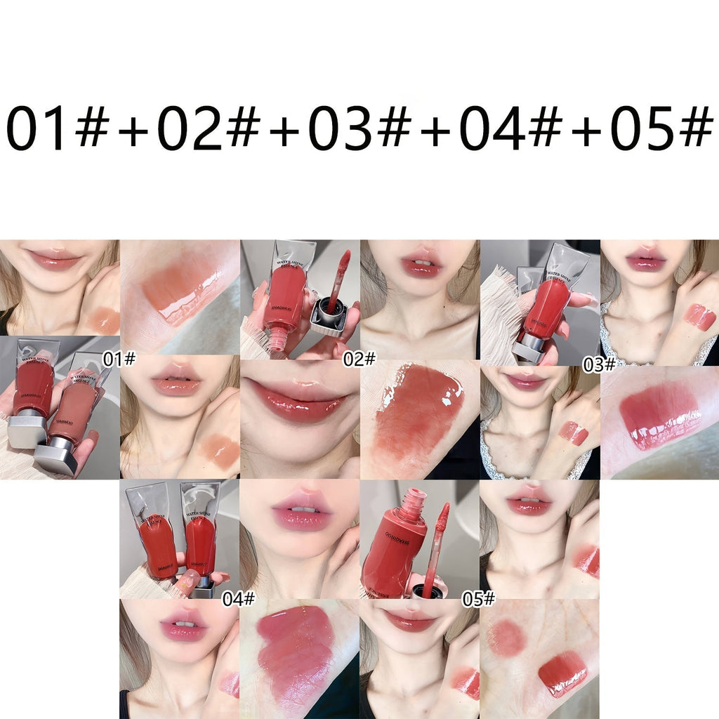 Five-Piece SHAQINUO Water-Shine Lip Gloss Set with Contoured Squeeze Tubes in Shades 01 through 05 — image 18