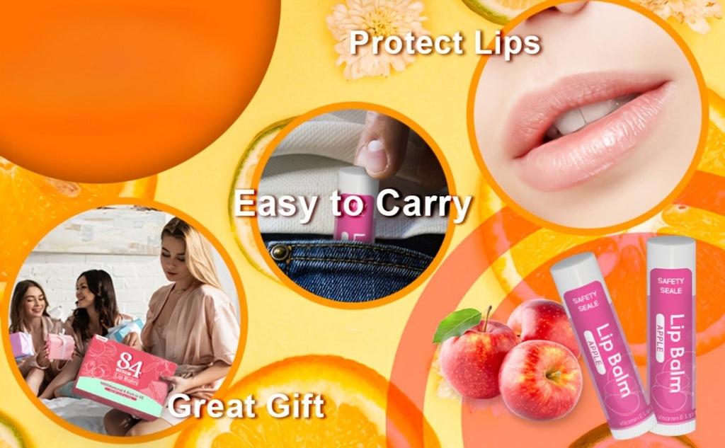 Bulk Lip Balm Set 84 Pcs 14 Assorted Flavors Moisturizing Mini Lipstick Natural Luster Finish – Party Favors for Wedding Brid