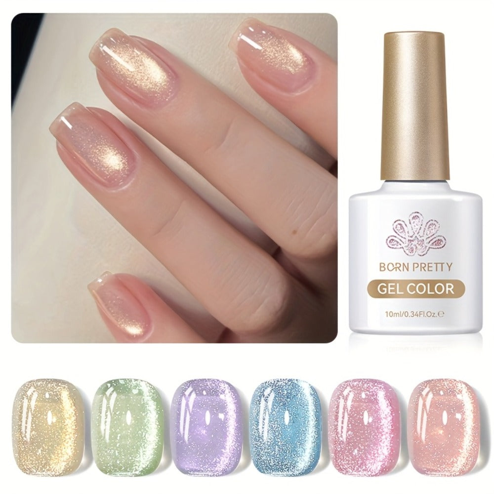 Gel Nail Polish BORN PRETTY 6-Piece Flowing Cat-Eye Set with Six 10ml Magnetic Bottles for Nail Art — image 2