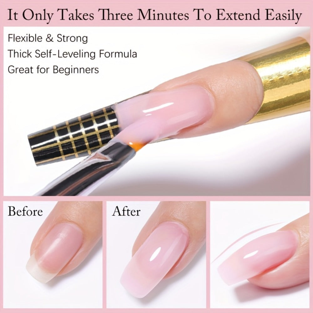 Malt Nude Hard Builder Gel for Nail Extensions and Overlays, 150g Jelly Formula Jar for UV or LED Lamp Curing — image 9