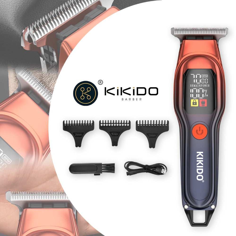 Hair Clippers & Trimmers KIKIDO KK-A2 T-Blade Model with LCD Display, USB Charging and Three Guide Combs — image 9