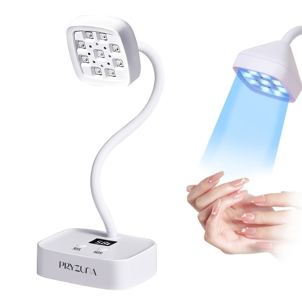 UV LED Nail Lamp Smart Sensor Auto-Start Rechargeable Cordless with 360° Flexible Gooseneck LCD Display 30s 60s Timer — image