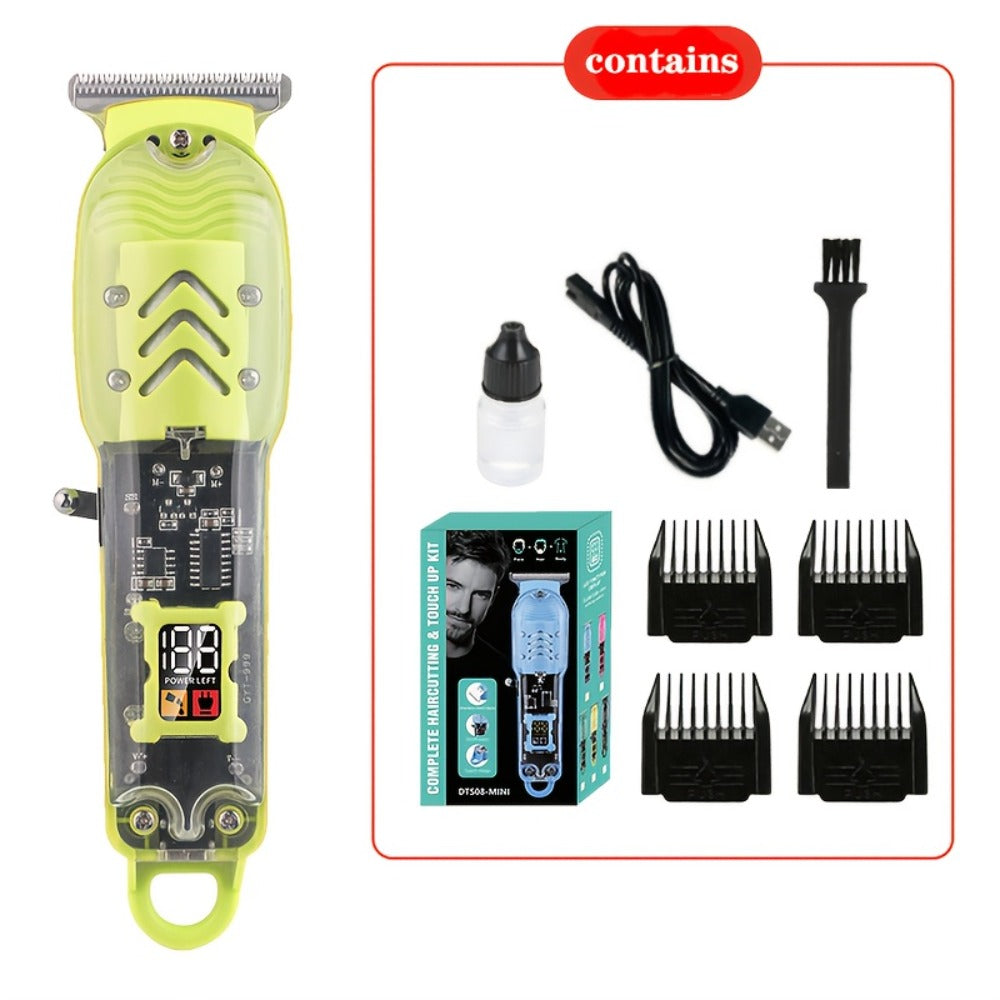 Hair Clipper Transparent-Shell Cordless Trimmer with LED Battery Display, USB Charging and Five Colors — image 12