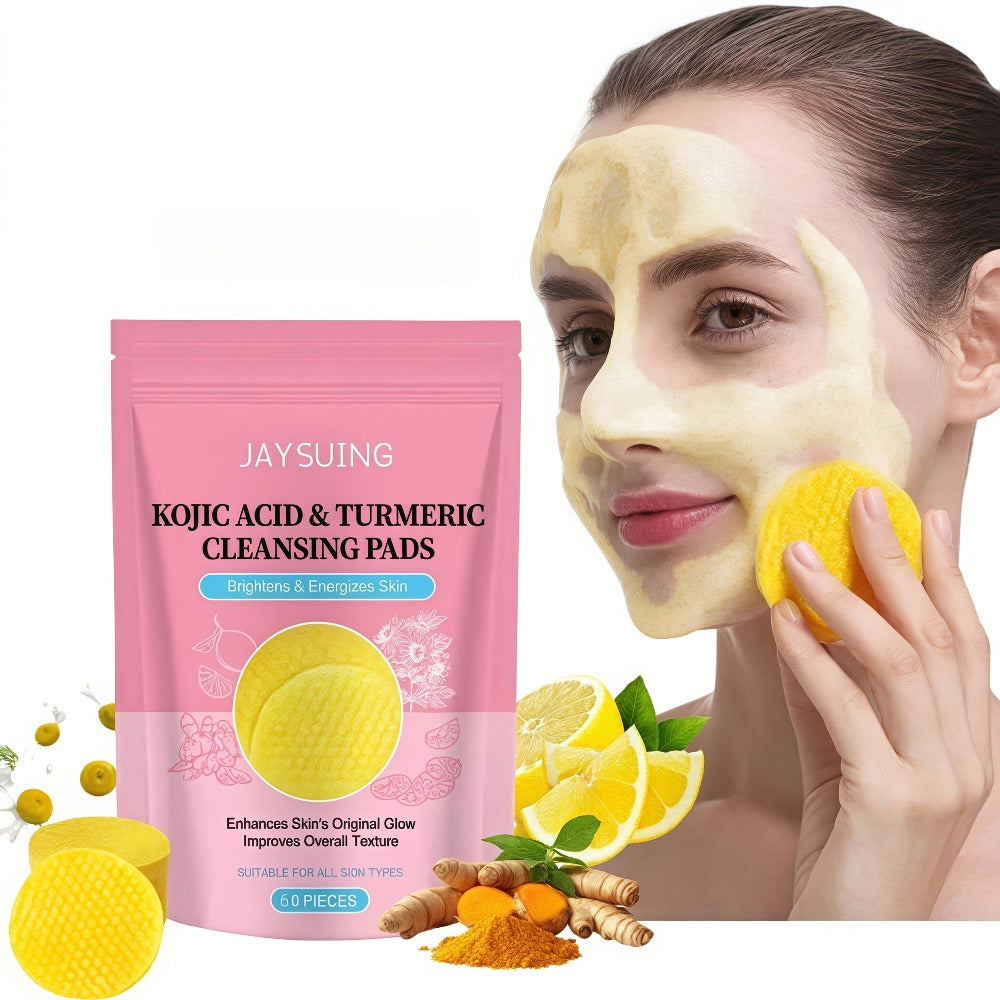 Cleansing Pads 180pcs - Turmeric Niacinamide Citric Acid Deep Cleansing Makeup Remover Gentle Face Pads — image 4