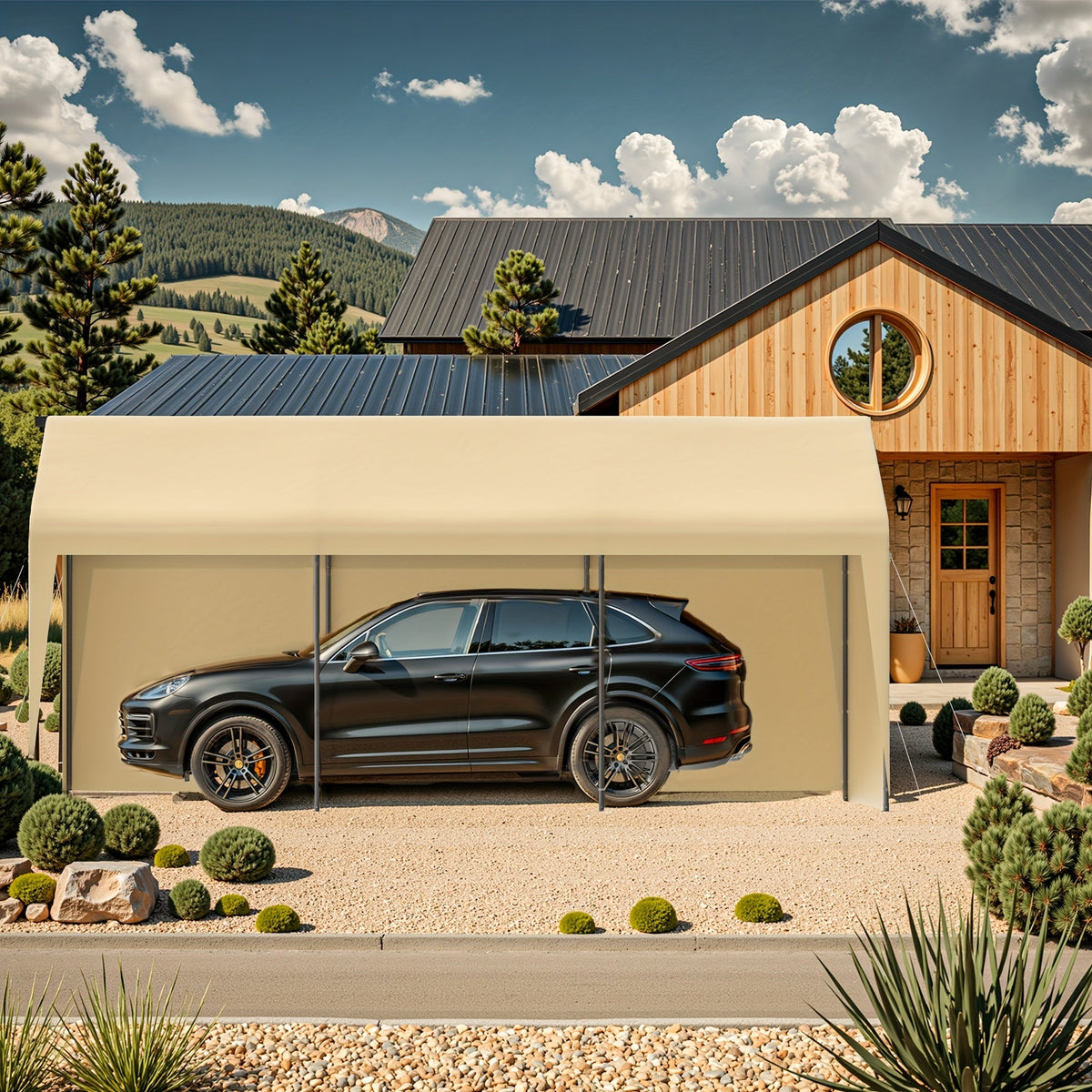 Carport Canopy 10x20 Portable Garage UV Protection for Garden, Patio and Yard Use, with the Listed Configuration — image 2