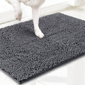 Chenille Dog Door Mat Super Muddy Paws Pet Rug Gingham Entryway Mat Indoor Outdoor Multiple Sizes & Colors — image 1