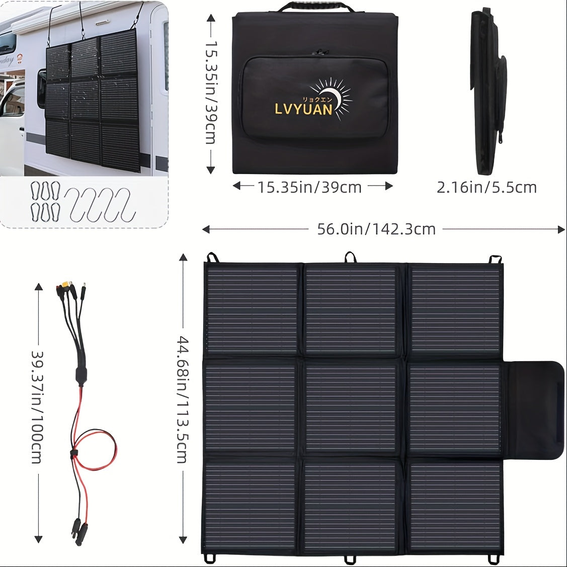Foldable Solar Panel 120W 200W 300W 400W 22.5% High Efficiency Monocrystalline Portable Outdoor for Garden, Pathway and Patio