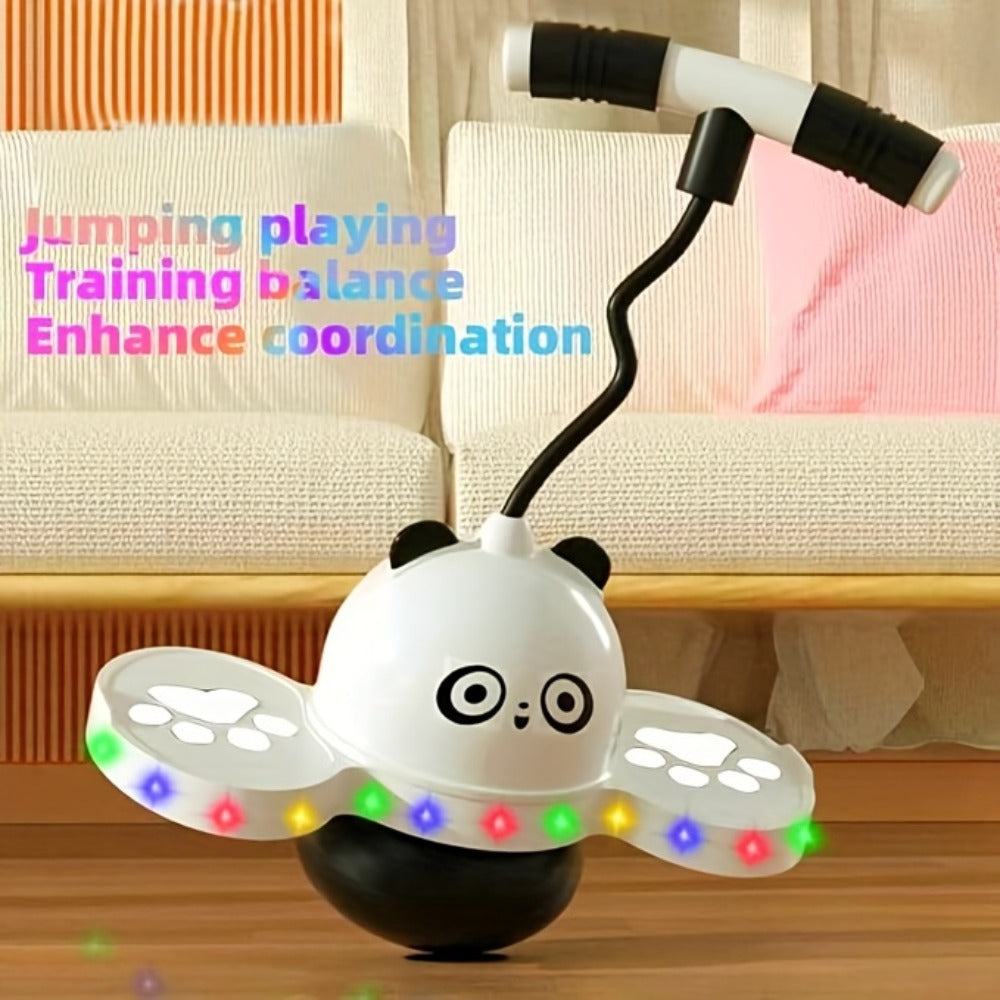 LED Pogo Ball with 80cm Handle, 43cm Bounce Board, Thick Pedals and Pink or Black Color Options — image 14