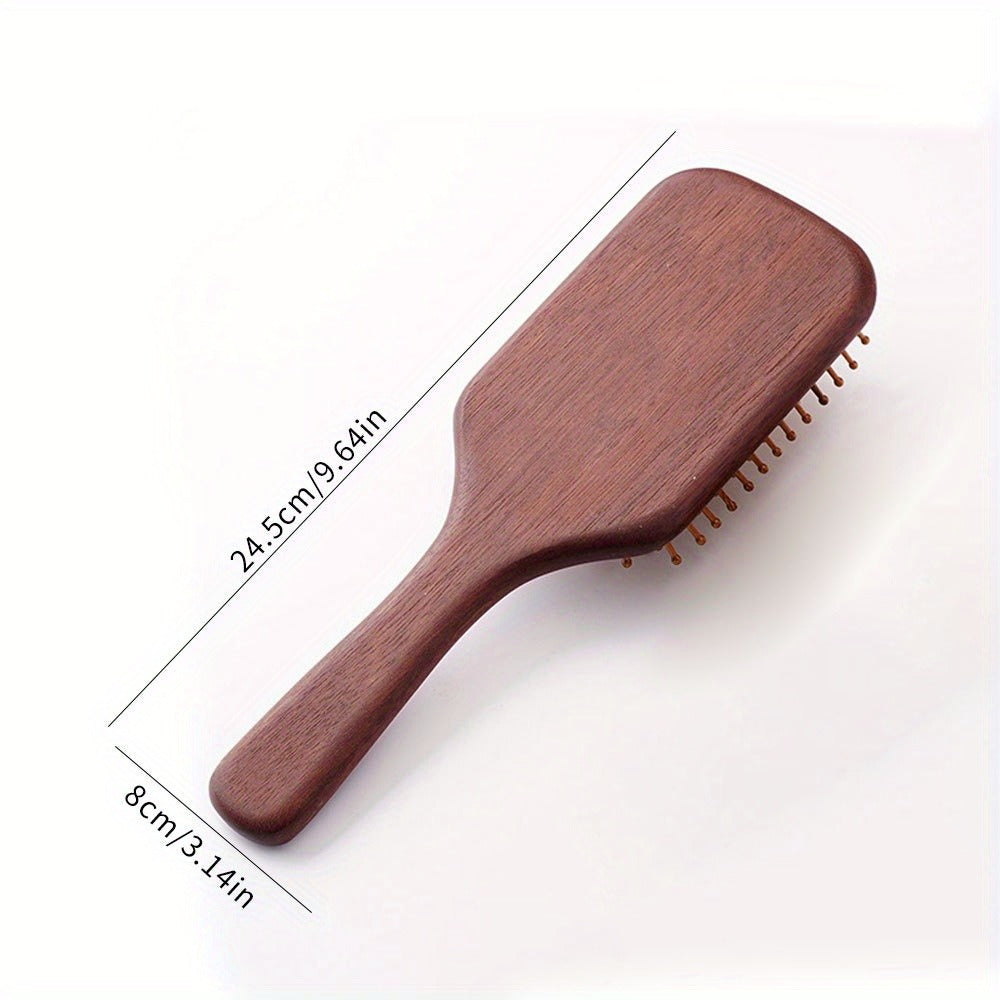 Personalized Engraved Wooden Hairbrush Custom Curly Styling Brush Square Oval Shape Gift, for Home, Travel and Salon Hair Sty