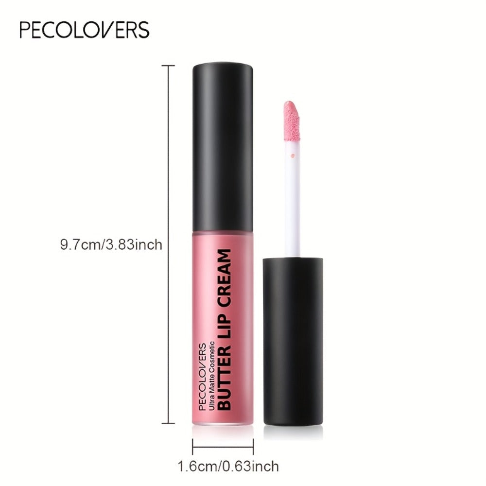 Lip Gloss Set by PECOLORS with 6 Nude Butter Lip Cream Shades, Tube Applicators and Display Box — image 5