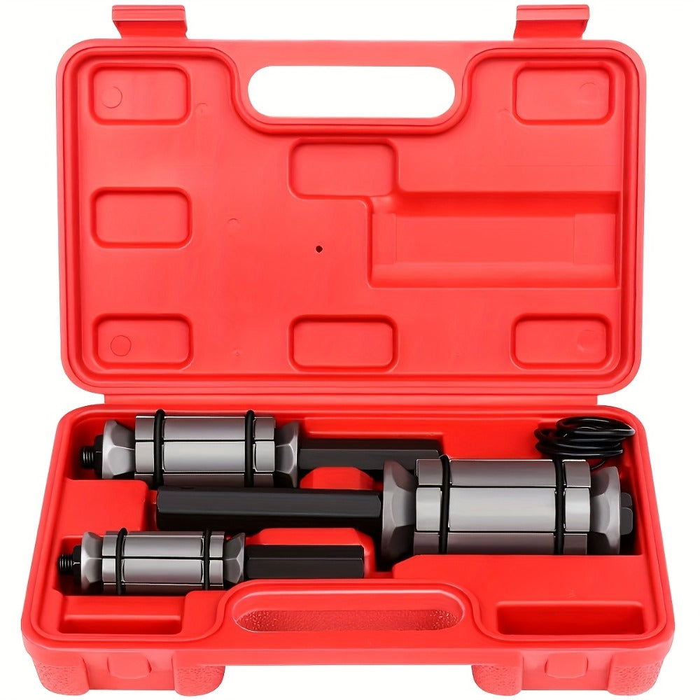 Pipe Expander Spreader Tool Set 3-Piece with 12 O-Rings – 1-1/8" to 3-1/2" Exhaust Muffler Silencer Repair Drop Forged Heat-T