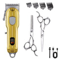 Barber Hair Clipper Kit for Men – USB Rechargeable Digital Size Adjustment, Complete Set with Scissors & 4 Limit Combs — imag