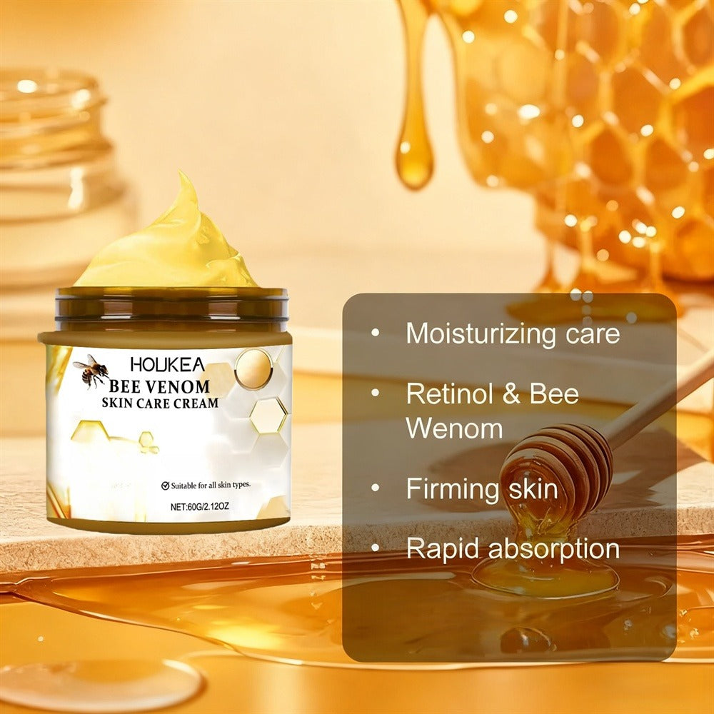 Body Cream HOUKEA Three 60g Jars with Bee Venom, Retinol, Allantoin and Salicylic Acid for External Use — image 4