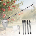 Stainless Steel Fruit Picker with Adjustable 63 to 157 Inch Extension Pole and Non-Slip Handle for Orchard Harvesting — image