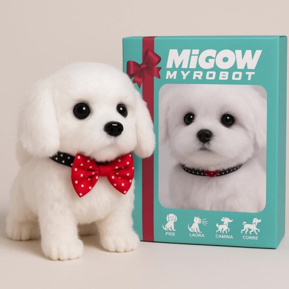 Interactive Robotic White Labrador Puppy Plush Toy, Walks Barks Wags Tail, Realistic Electronic Pet Dog — image 10