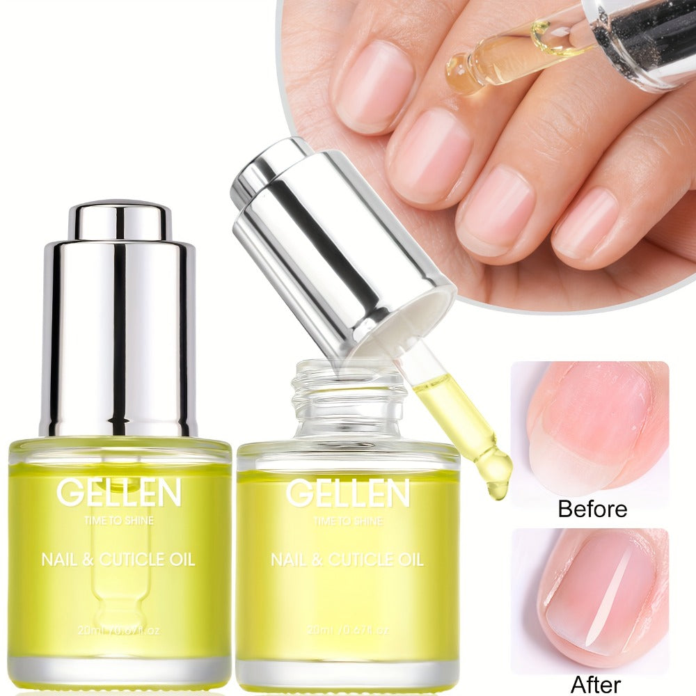 Cuticle Oil Treatment Set 2pcs 0.68oz Each Nourishing Hydrating – Moisturizer for Dry Cracked Cuticles & Brittle Nails — imag