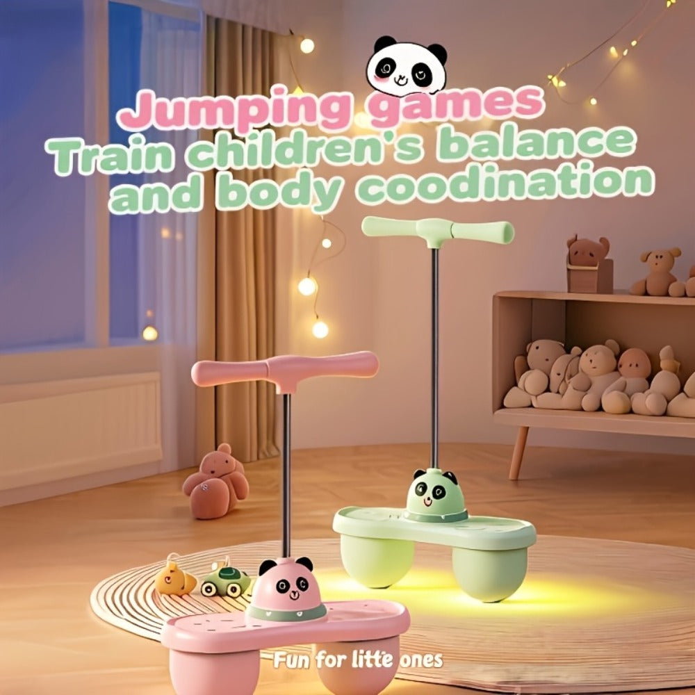 Kids Cartoon Panda Jumping Ball with Handle, Double Bouncy Ball Balance Training Toy, 24.6" Size — image 10