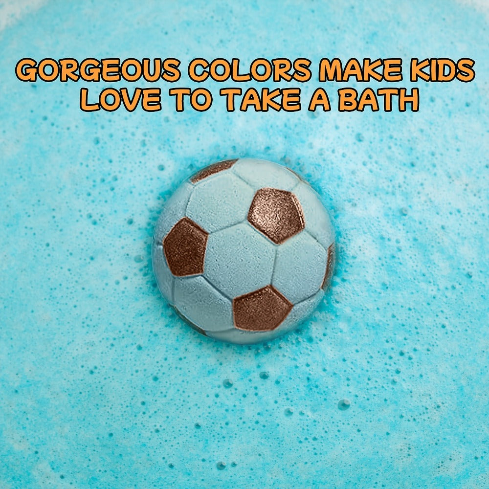 Soccer Ball Bath Bombs Gift Set 9 Pcs with Surprise Toys Inside – Lavender Scent Handmade Fizzy Bath Balls — image 5